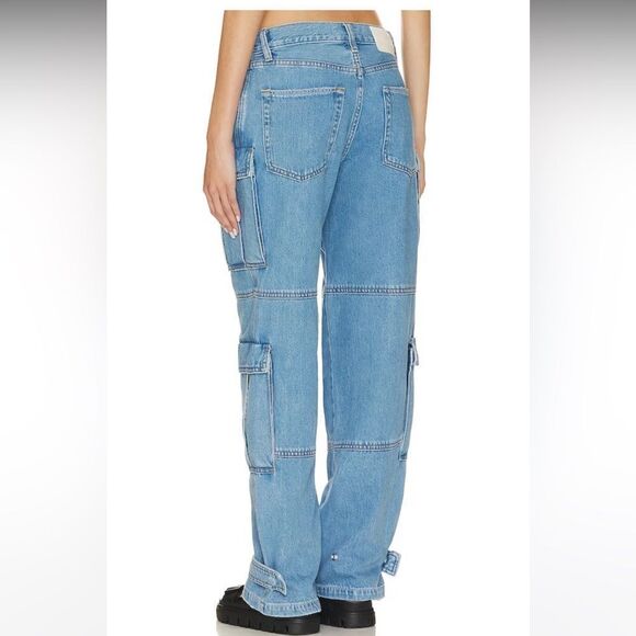 GRLFRND Blue Straight Leg Jeans - Picture 3 of 12